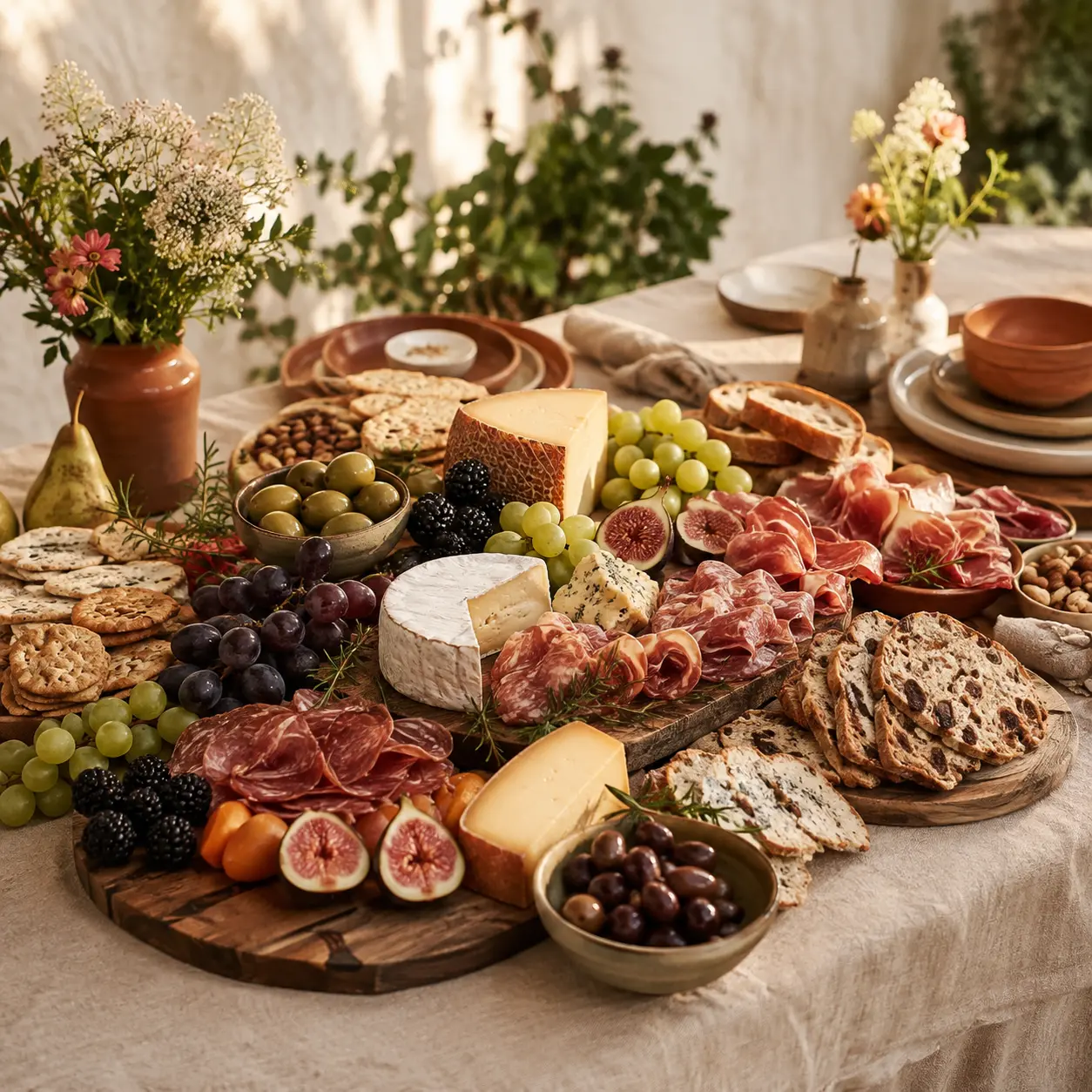 Grazing table elegante preparada para uma celebração